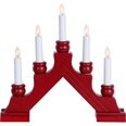 Medinė žvakidė trikampė raudona 15W 30x28cm Karin 275-45