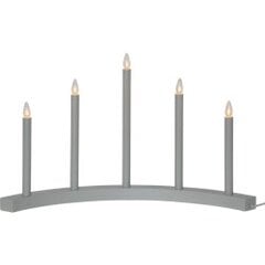 Medinė žvakidė lenkta pilka 15W 60x36cm Akcentas 219-36 kaina ir informacija | Žvakės, Žvakidės | pigu.lt