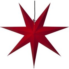 Popierinė žvaigždė kabanti raudona E14 70x70cm Rozen 231-96 kaina ir informacija | Kalėdinės dekoracijos | pigu.lt