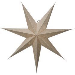 Popierinė kabanti auksinė žvaigždė 75x75cm Decorus 501-38 kaina ir informacija | Kalėdinės dekoracijos | pigu.lt