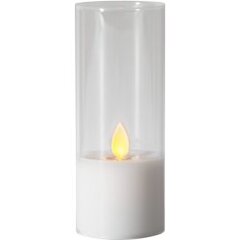 LED vaško žvakė stiklinėje baltos spalvos 0,06W 5x7,5cm M-Twinkle 063-15 kaina ir informacija | Žvakės, Žvakidės | pigu.lt
