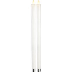 LED vaško žvakės baltos 2vnt 0,06W 2,4x40cm 064-71 kaina ir informacija | Žvakės, Žvakidės | pigu.lt