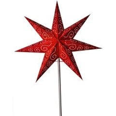 Popierinė žvaigždė raudona 48x48cm kaina ir informacija | Kalėdinės dekoracijos | pigu.lt