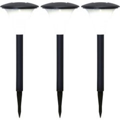 Solar Bollard 3 Pack Faro 479-54 цена и информация | Уличные светильники | pigu.lt