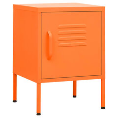 vidaXL Naktinis staliukas, oranžinė, 35x35x51cm, plienas цена и информация | Прикроватные тумбочки | pigu.lt