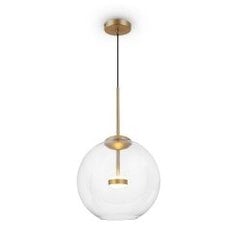 Lubinis šviestuvas Maytoni Moderni aukso spalvos kolekcija su stiklo kupolu ir šviesos diodais MOD056PL-L12G3K kaina ir informacija | Lubiniai šviestuvai | pigu.lt