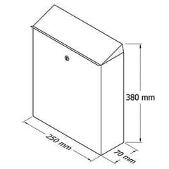 Pašto dėžutė PD 950, Balta kaina ir informacija | Pašto dėžutės, namo numeriai | pigu.lt