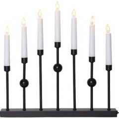 Juodo metalo žvakidė 21W 37x37 cm Gustavo 138-52 kaina ir informacija | Žvakės, Žvakidės | pigu.lt