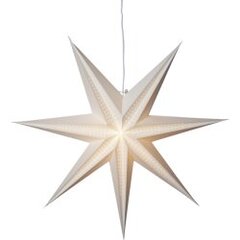 Popierinė žvaigždė, balta 60x60cm kaina ir informacija | Kalėdinės dekoracijos | pigu.lt