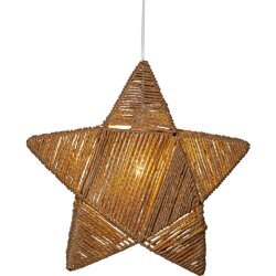Dekoratyvinė žvaigždė ruda pakabinama 41x45cm 1xE14 Rappe kaina ir informacija | Kalėdinės dekoracijos | pigu.lt
