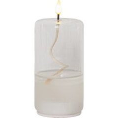 LED vaško žvakė stiklinėje skaidrios 3xAAA 0.03W 8x17.5cm Flamme Float 061-29 kaina ir informacija | Žvakės, Žvakidės | pigu.lt