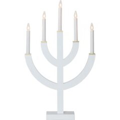Medinė lenkto tipo žvakidė ant stovo balta 15W 35x59cm Anno kaina ir informacija | Žvakės, Žvakidės | pigu.lt