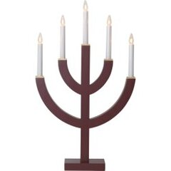 Medinė lenkto tipo žvakidė ant stovo raudona 15W 35x59cm Anno kaina ir informacija | Žvakės, Žvakidės | pigu.lt