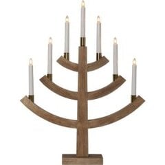 Medinė lenkto tipo žvakidė ant stovo ruda 21W 49x64cm Gillian kaina ir informacija | Žvakės, Žvakidės | pigu.lt
