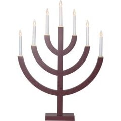 Medinė lenkto tipo žvakidė ant stovo raudona 21W 51x71cm Anno kaina ir informacija | Žvakės, Žvakidės | pigu.lt