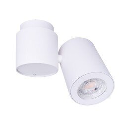 Baltos spalvos Maxlight Barro lubų šviestuvas 1xGU10 C0036 kaina ir informacija | Lubiniai šviestuvai | pigu.lt