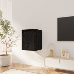 Sieninės spintelės, 2 vnt, 30x30x40 cm, juodos цена и информация | Полки | pigu.lt