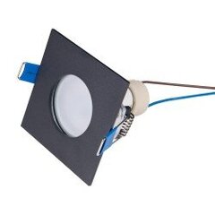 MAXLIGHT H0093 SQUARE OPRAWA WPUSTOWA KWADRATOWA CZARNA IP44, GU10 цена и информация | Потолочные светильники | pigu.lt