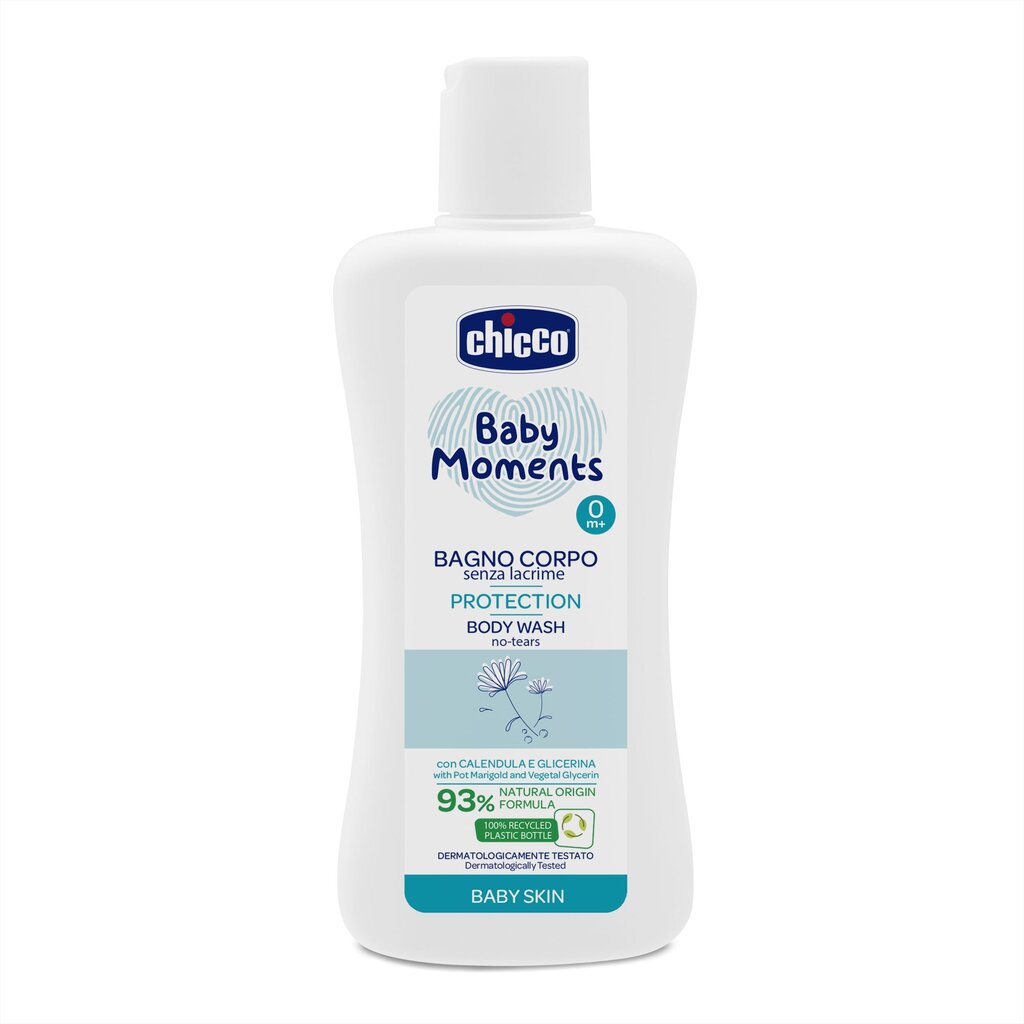 Prausiklis Chicco Baby Moments Protection, 200 ml kaina ir informacija | Maudynių priemonės | pigu.lt