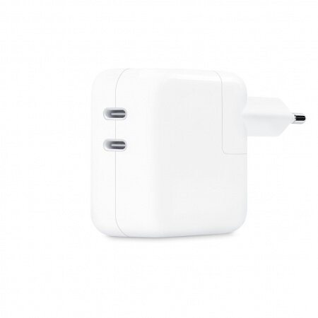 Apple 35W Dual USB-C Port Power Adapter - MNWP3ZM/A цена и информация | Įkrovikliai nešiojamiems kompiuteriams | pigu.lt