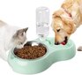 Dvigubas dubuo su vandens dozatoriumi katėms ir šunims, rožinis kaina ir informacija | Dubenėliai, dėžės maistui | pigu.lt