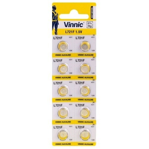 Vinnic AG11-10BB Blister Pack 10pcs. kaina ir informacija | Elementai | pigu.lt