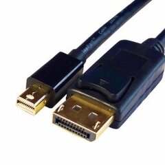 Brackton mini DisplayPort Male - DisplayPort Male 1m Black 4K цена и информация | Кабели и провода | pigu.lt