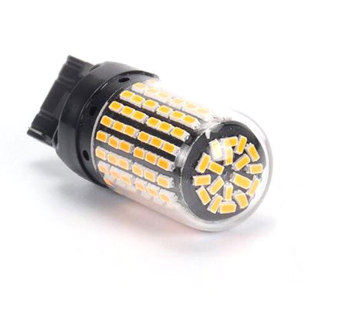 W21W LED lemputės 2x 7440 12-24V CANBUS oranžinės spalvos PREMIUM kaina ir informacija | Automobilių lemputės | pigu.lt