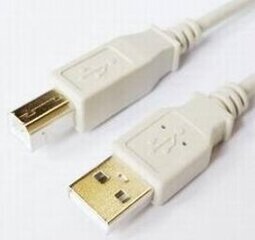Kabelis Brackton USB Male - USB Male B 3m White цена и информация | Кабели для телефонов | pigu.lt