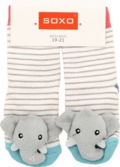 Soxo vaikiškos kojinės su drambliu su ABS barškėti 19-21 kaina ir informacija | Kojinės, pėdkelnės kūdikiams | pigu.lt