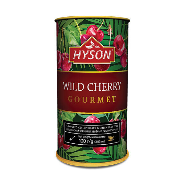 Hyson Wild Cherry stambių lapų juodoji ir žalioji arbata, 100 g kaina ir informacija | Arbata | pigu.lt