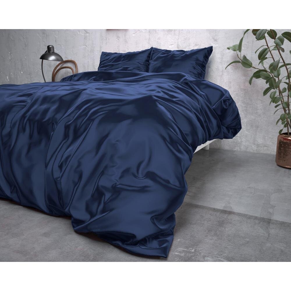 Sleeptime šilko patalynės komplektas, tamsiai mėlynas, šilko mikropluoštas,  240x220cm kaina | pigu.lt