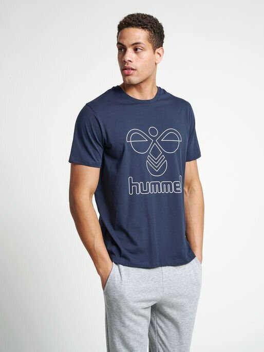 Marškinėliai vyrams Hummel Peter 20616774295700496967348, mėlyni цена и информация | Vyriški marškinėliai | pigu.lt