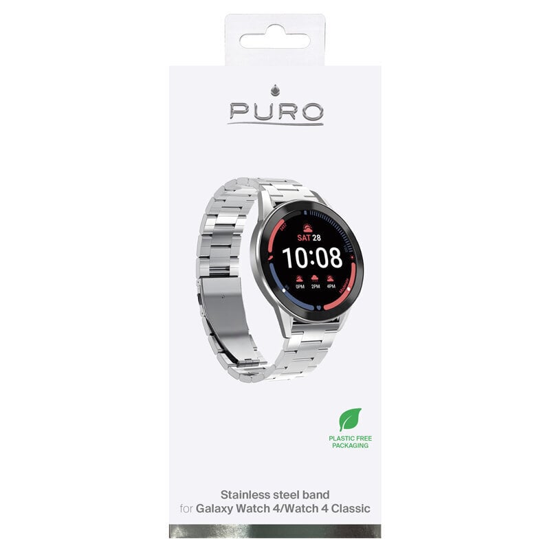 Puro GW4METALSIL skirta Samsung Galaxy Watch 4 / Watch 4 Classic kaina ir informacija | Išmaniųjų laikrodžių ir apyrankių priedai | pigu.lt