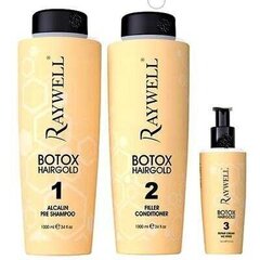 Rinkinys Raywell Botox: kondicionierius, 150 ml + šampūnas, 150 ml + plaukų kremas, 150 ml kaina ir informacija | Priemonės plaukų stiprinimui | pigu.lt