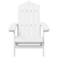 vidaXL Sodo Adirondack kėdės, 2vnt., baltos spalvos, HDPE kaina ir informacija | Lauko kėdės, foteliai, pufai | pigu.lt