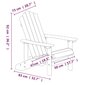 vidaXL Sodo Adirondack kėdės, 2vnt., baltos spalvos, HDPE цена и информация | Lauko kėdės, foteliai, pufai | pigu.lt