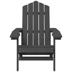 vidaXL Sodo Adirondack kėdės, 2vnt., antracito spalvos, HDPE kaina ir informacija | Lauko kėdės, foteliai, pufai | pigu.lt