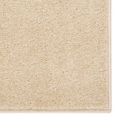 vidaXL Kilimėlis, smėlio spalvos, 140x200cm, trumpi šereliai kaina ir informacija | Kilimai | pigu.lt
