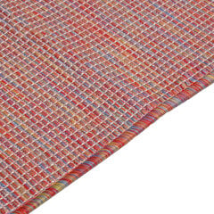 vidaXL Lauko kilimėlis, raudonos spalvos, 80x150cm, plokščio pynimo цена и информация | Ковры | pigu.lt