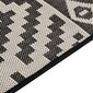 vidaXL Lauko kilimėlis, juodos spalvos, 80x150cm, plokščio pynimo цена и информация | Kilimai | pigu.lt