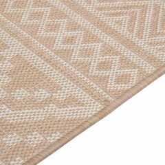 vidaXL Lauko kilimėlis, rudos spalvos, 80x150cm, plokščio pynimo kaina ir informacija | Kilimai | pigu.lt