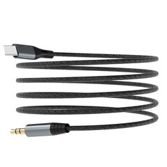 Dudao audio cable, USB-C - mini jack 3.5mm, 1 m kaina ir informacija | Laidai telefonams | pigu.lt