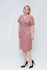 Trumpa lininė suknelė moterims, rožinė kaina ir informacija | Suknelės | pigu.lt