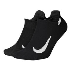 Nike kojinės MULTIPLIER NO SHOW 2 vnt, juodos цена и информация | Мужские носки | pigu.lt