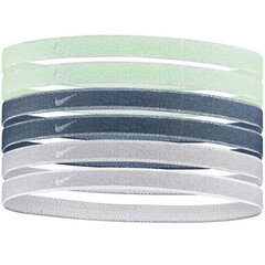 Galvos juostos Nike Swoosh Sport Headbands, 6 vnt. N1002008316OS, mėtų/mėlynos/pilkos spalvų kaina ir informacija | Nike Kvepalai, kosmetika | pigu.lt