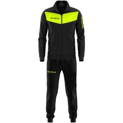 Sportinis kostiumas Givova Tuta Visa TR018SUM 1019, juodai/geltonas kaina ir informacija | Sportinė apranga vyrams | pigu.lt