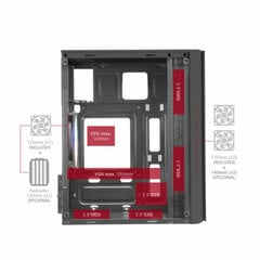 Блок Micro ATX Mars Gaming MC300 Чёрный RGB mATX цена и информация | Корпуса | pigu.lt