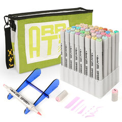 Двусторонние маркеры ARRTX Oros, 40 цветов, пастельные оттенки цена и информация | Принадлежности для рисования, лепки | pigu.lt