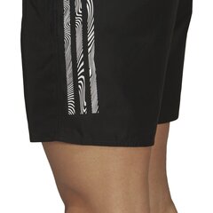 Шорты для купания Adidas Solid Clx Short Cl HC8558/L, черные цена и информация | Шорты для плавания, обтягивающие | pigu.lt